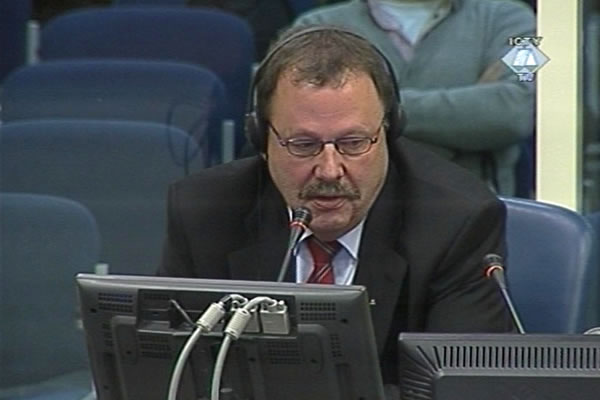 Cees Nicolai, witness in the trial of the former Bosnian Serb officials charged with crimes in Srebrenica