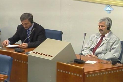 Pasko Ljubicic and Ivica Rajic in the courtroom