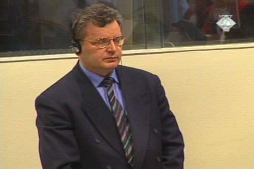 Milan Babic in the courtroom