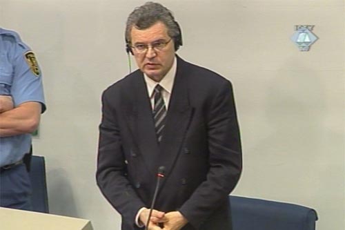 Milan Babic in the courtroom