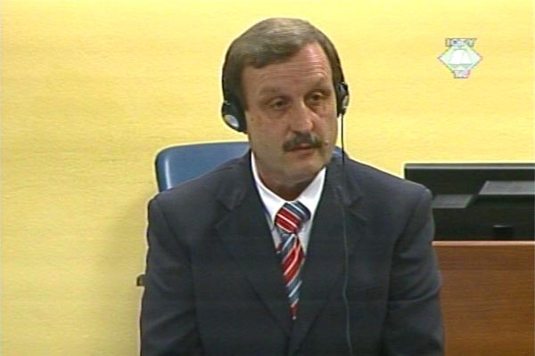 Milan Martic in the courtroom