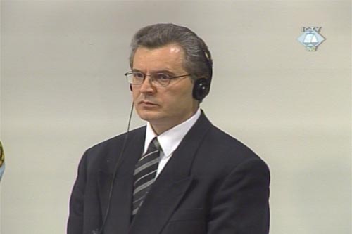 Milan Babic in the courtroom