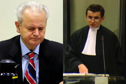 Slobodan Milosevic and Geoffrey Nice