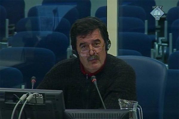 Miro Salcin, witness in the trial of the former Bosnian Croat leaders
