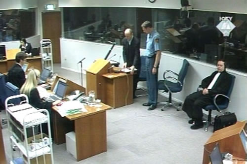 Miroslav Deronjic in the courtroom