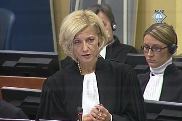 Natasha Fauveau, defense attorney for Radivoje Miletic