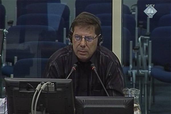 Nelson Draper, prosecution witness in the trial of the former Bosnian Croat leaders