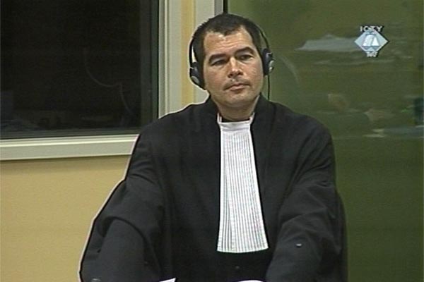 Nelson Thayer, prosecutor in the trial of sevel military and police officials charged with genocide and other crimes in Zepa and Srebrenica