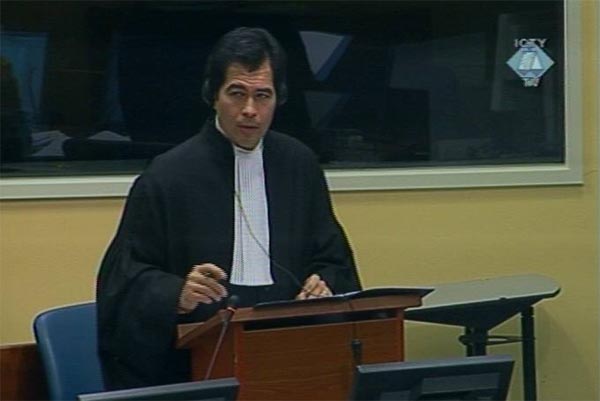 Norman Thayer, prosecutor in the trial of the former military and police officials charged with crimes in Srebrenica