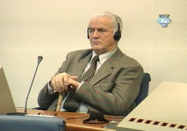 Pavle Strugar in the courtroom