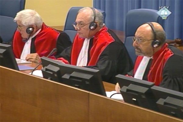 Trial chamber in the case of the former leaders of the Bosnian Croats