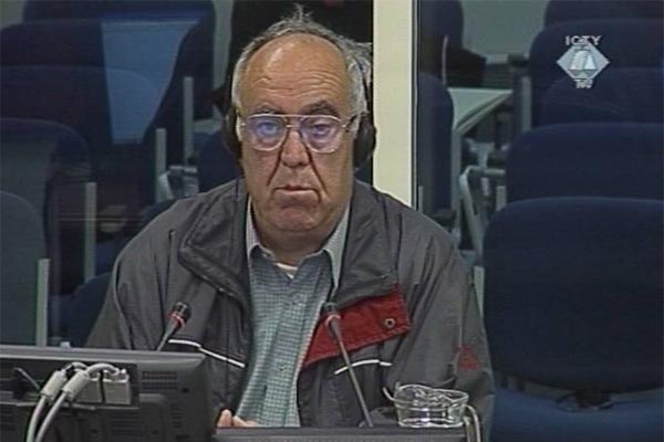 Radivoje Lakic, witness in the trial of the former military and police officials charged with the Srebrenica genocide 
