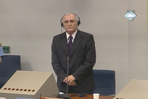 Radivoje Miletic in the courtroom