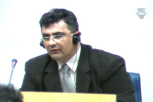 Radovan Stankovic in the courtroom