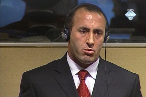 Ramush Haradinaj hearing the judgment being read out