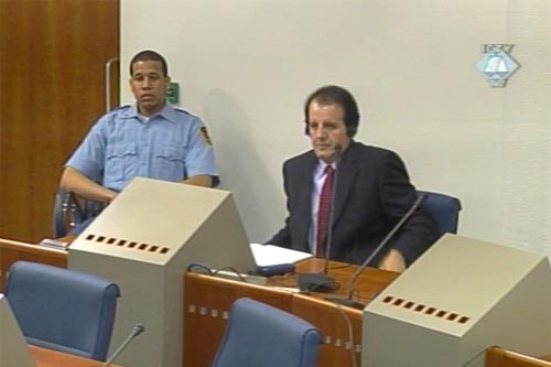 Sefer Halilovic in the courtroom