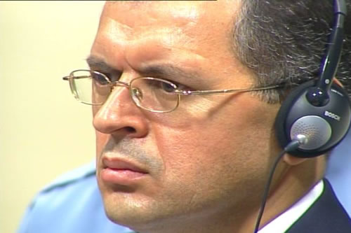 Tihomir Blaskic listening to the judgment and his sentence being lowered