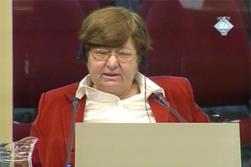 Vesna Bosanac, witness in the trial of the 'Vukovar three'