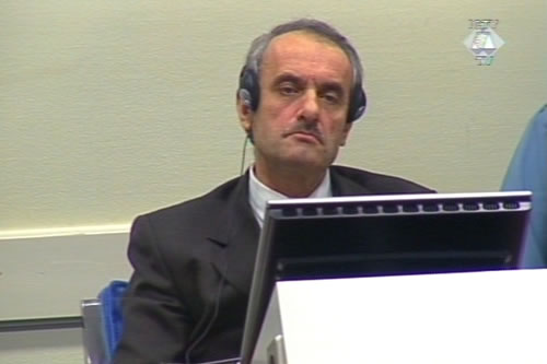 Vidoje Blagojevic in the courtroom