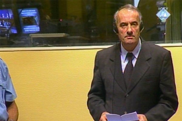 Vidoje Blagojevic in the courtroom