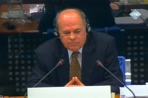 Vladislav Jovanovic, defense witness for Milosevic