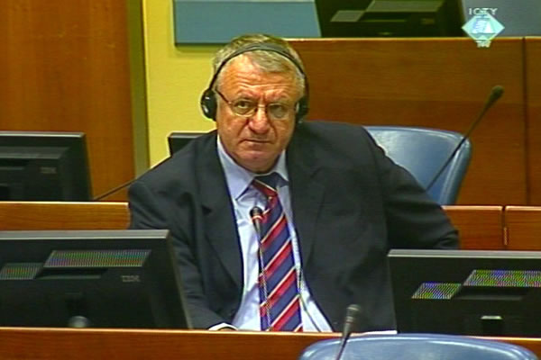 Vojislav Seselj in the courtroom