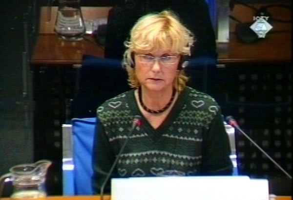Zineta Ogresta, witness at the Pavle Strugar trial