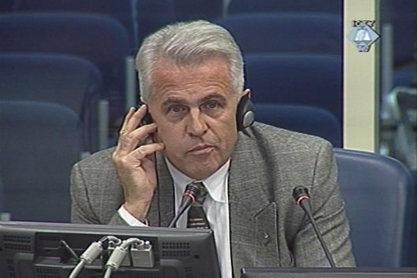 Zoran Petrovic Pirocanac, witness in the trial of the former Bosnian Serb military and police officials charged with crimes in Srebrenica