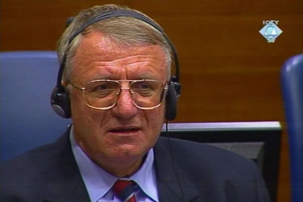 Vojislav Seselj in the courtroom